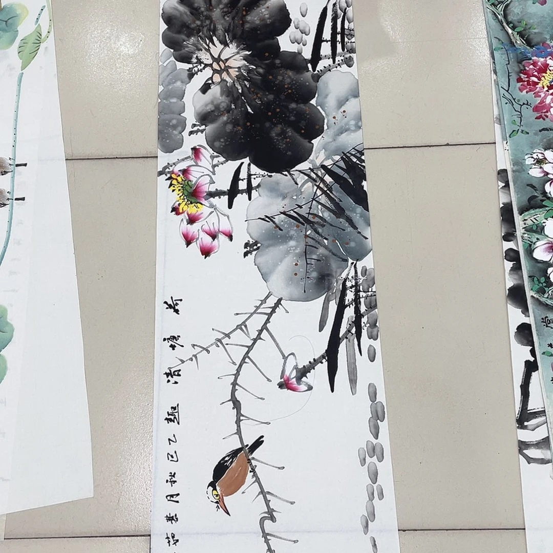 国画纯手绘山水花鸟
