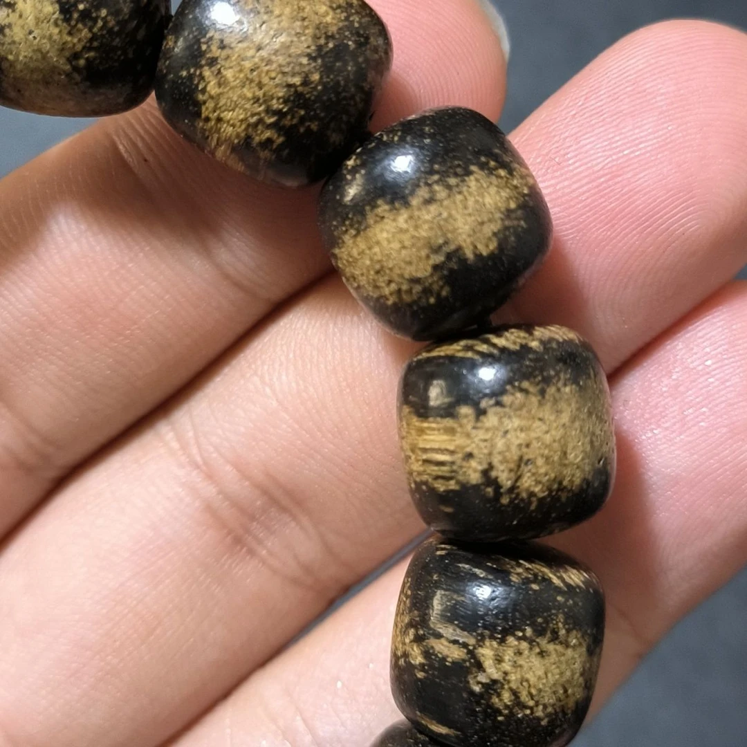 非金属木质手链 毕业级昆仑梅格老料佛珠念珠-B04