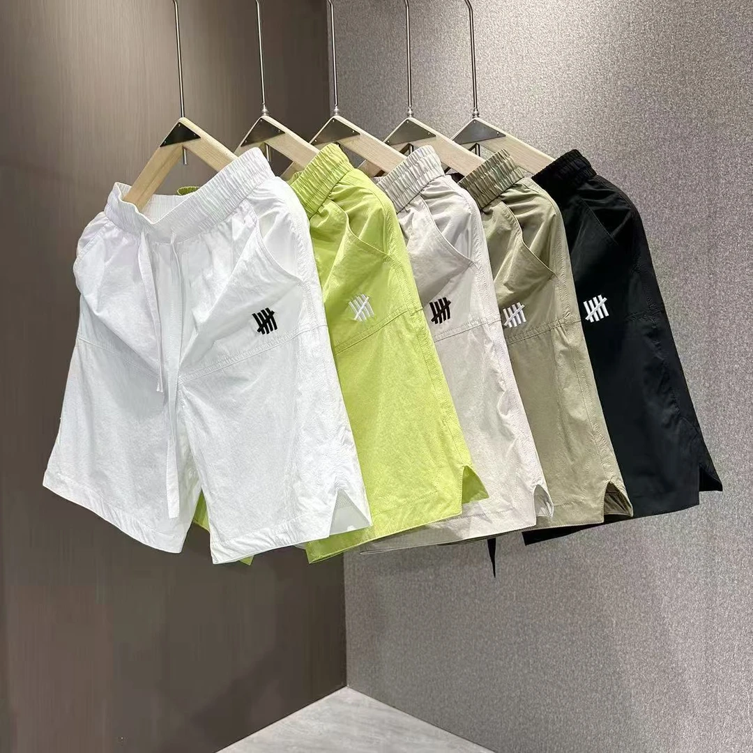 2025夏季新款透气时尚百搭刺绣潮流男士短裤五分裤8350