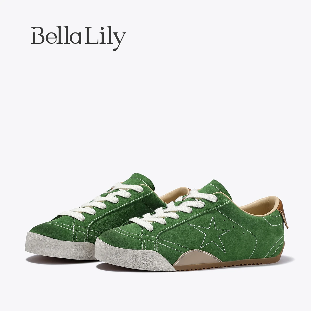 BellaLily夏季新款学院风百搭阿甘鞋女运动休闲鞋舒适平底鞋