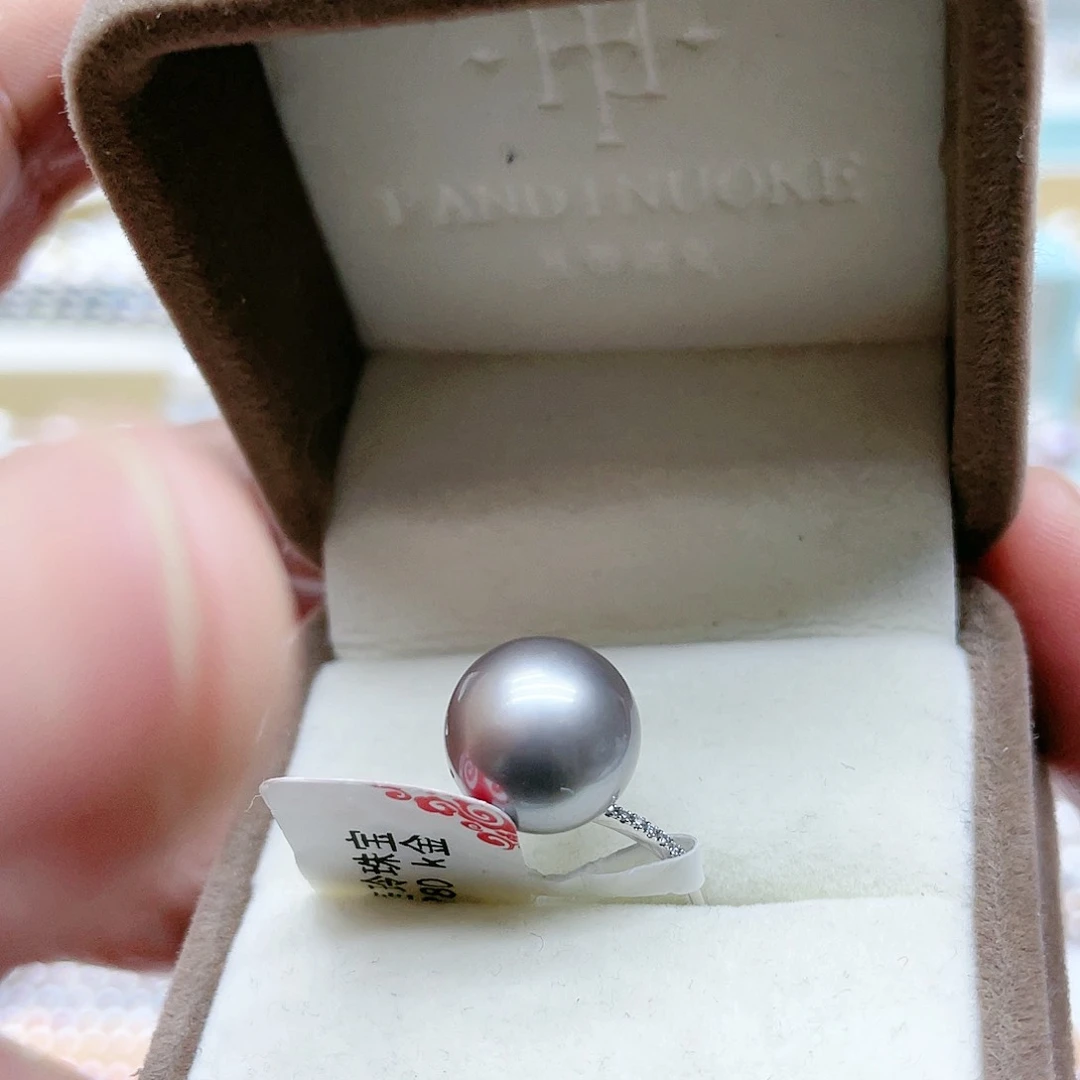 海水珍珠戒指18K金镶嵌