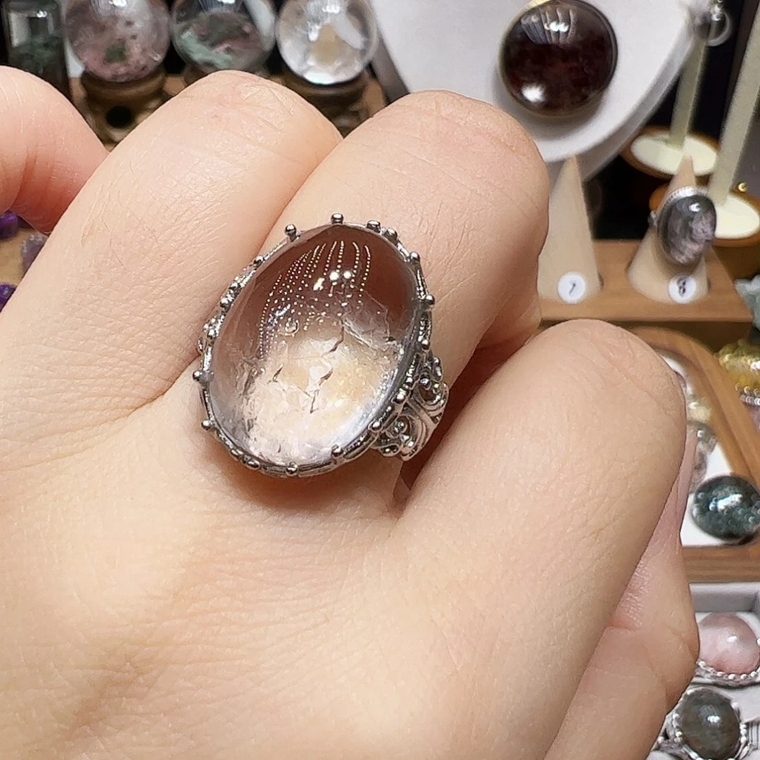 汤***汤银S925镶嵌珠宝半成品水晶