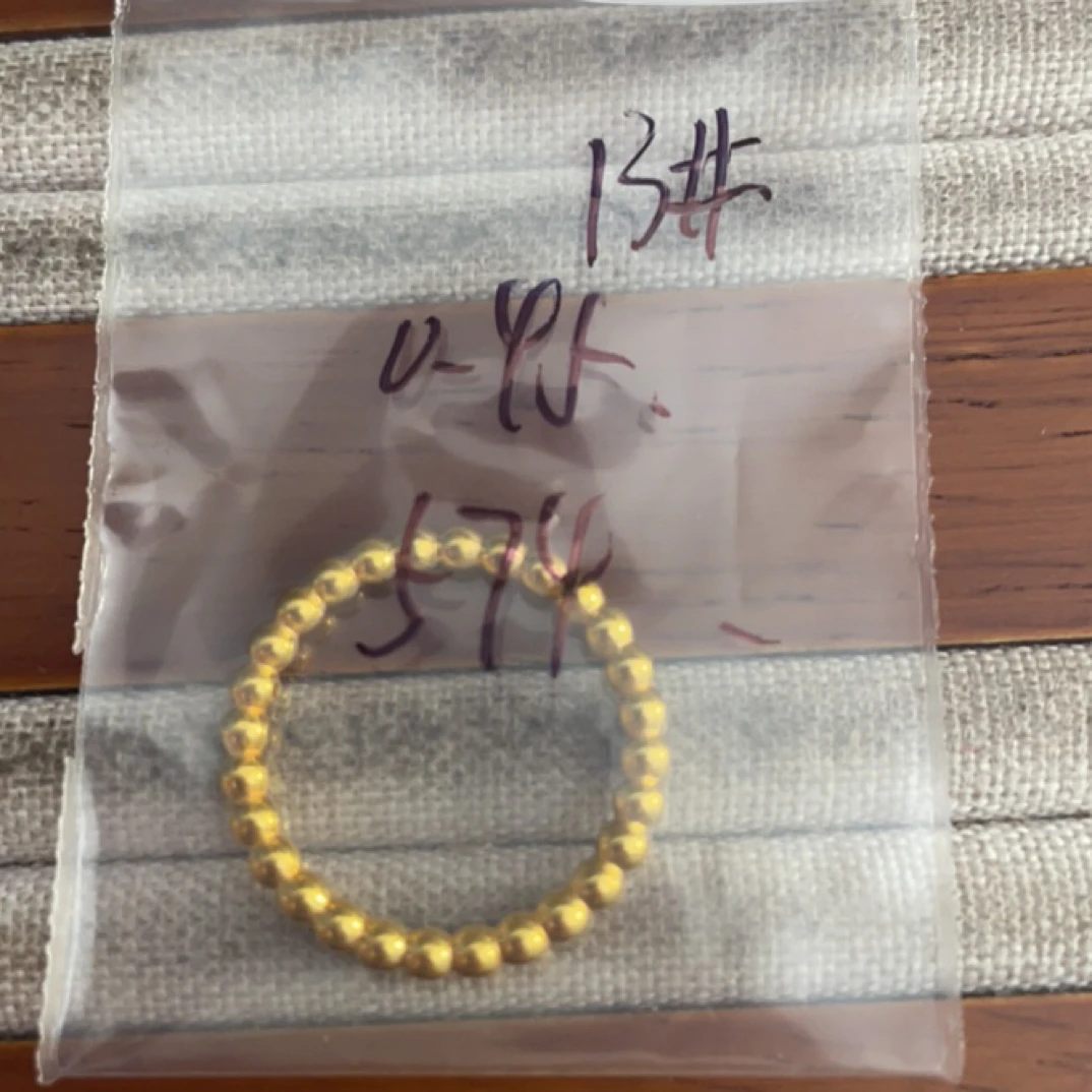 克重0.45 13号 金珠戒指 足金999