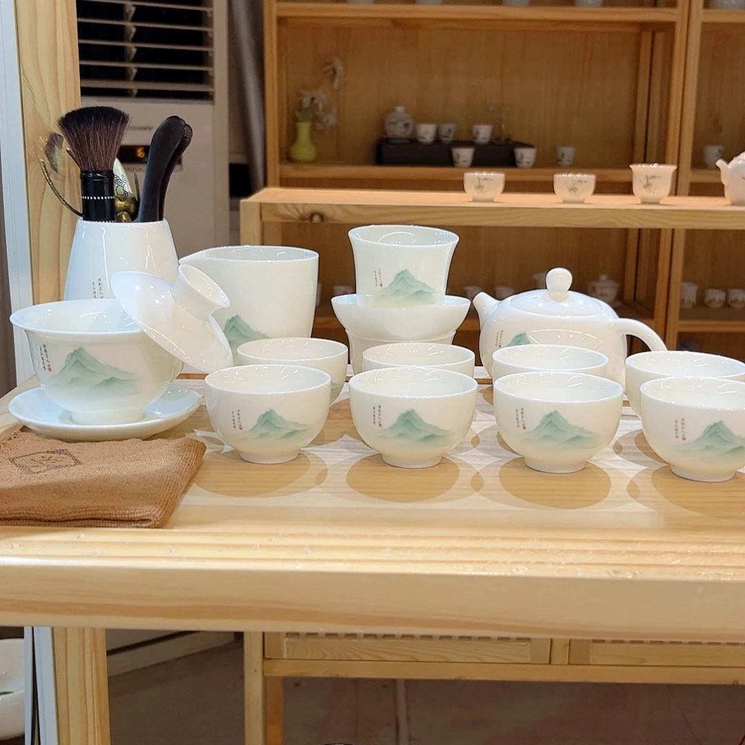 【御瓷斋】羊脂玉瓷茶具套装