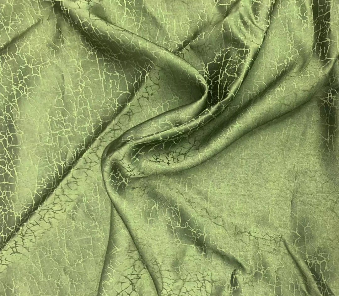 高档时装旗袍连衣裙面料花罗香云纱提花绢纺重磅顺德莨绸