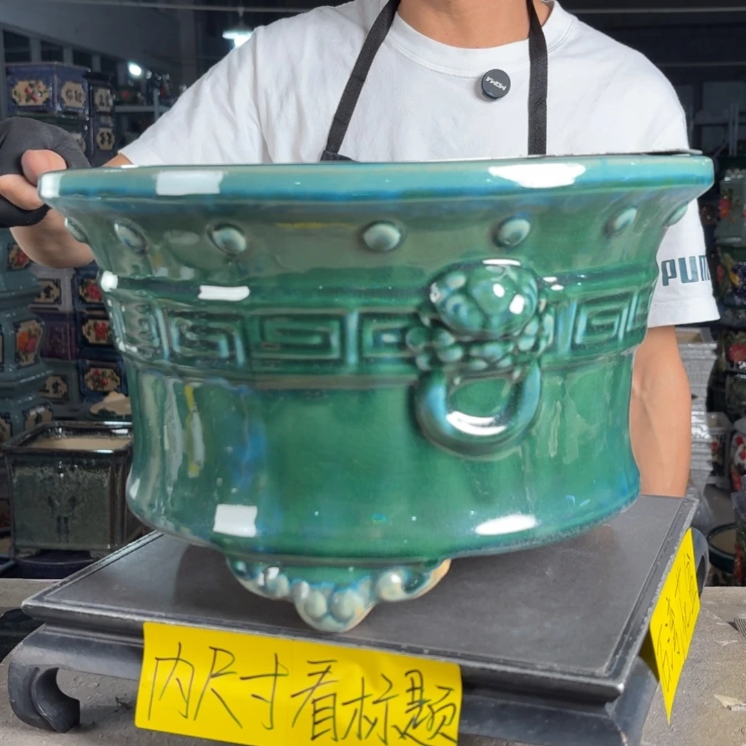 一风堂石湾花盆 内29*17微瑕缝隙009