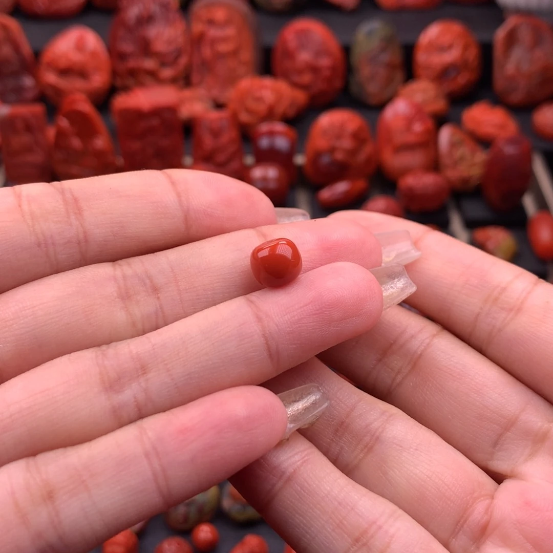 南红玛瑙南红川料原矿老型单珠8.5mm未镶嵌