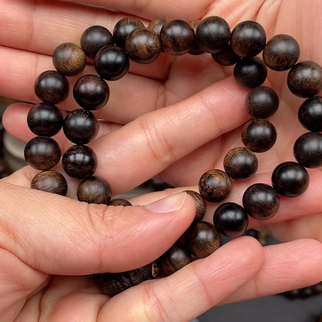 沉香手串玫**茶越南芽庄白棋1.0瘿子瘤疤