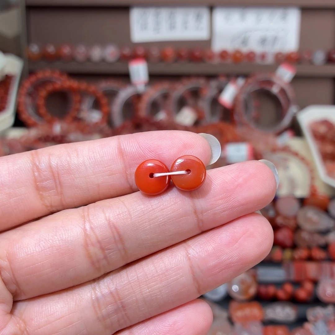 南红玛瑙未镶嵌颈饰满肉隔片卡9