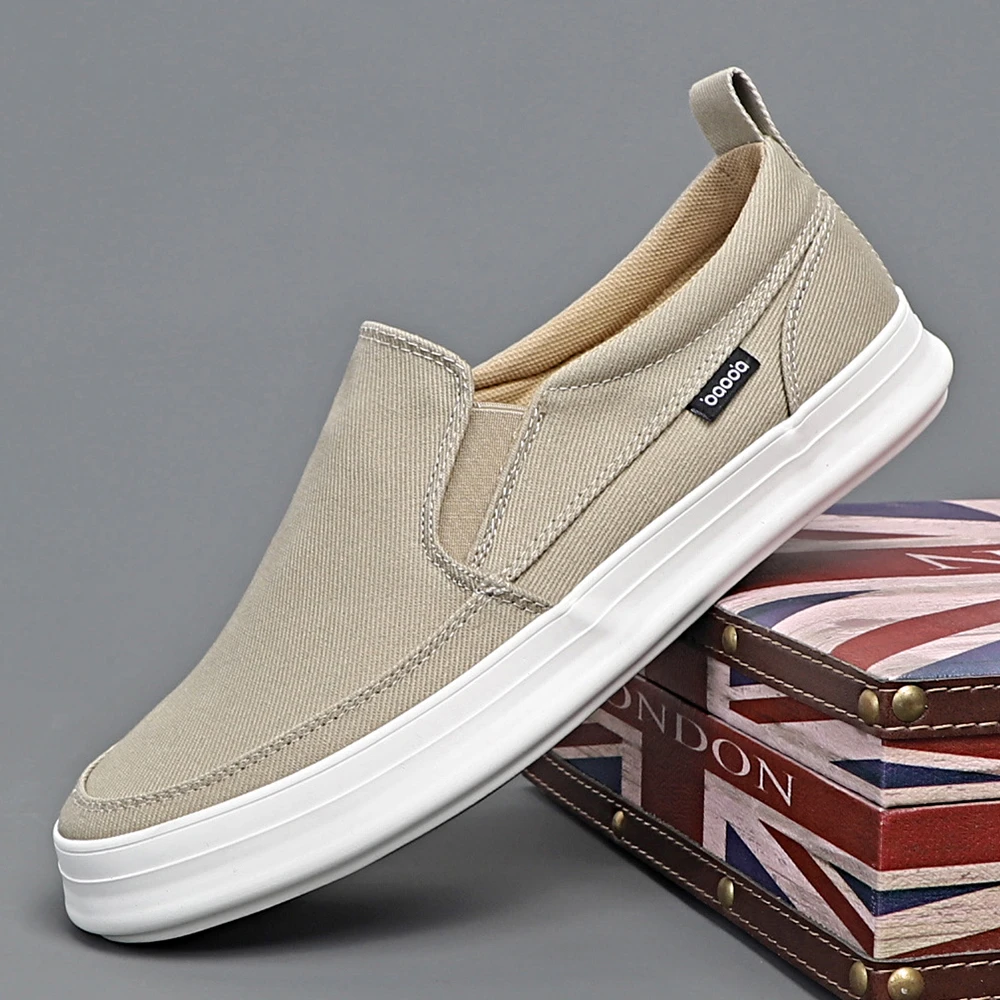 夏季运动懒人一脚蹬休闲鞋轻便潮流帆布鞋舒适男鞋25017