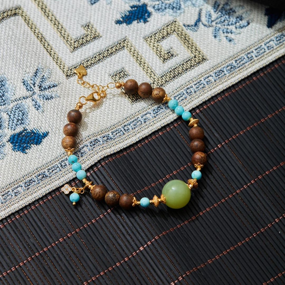 【云上雅岚】新柔丨C22850-S925和田玉手链-6.5mm-多样性发一件