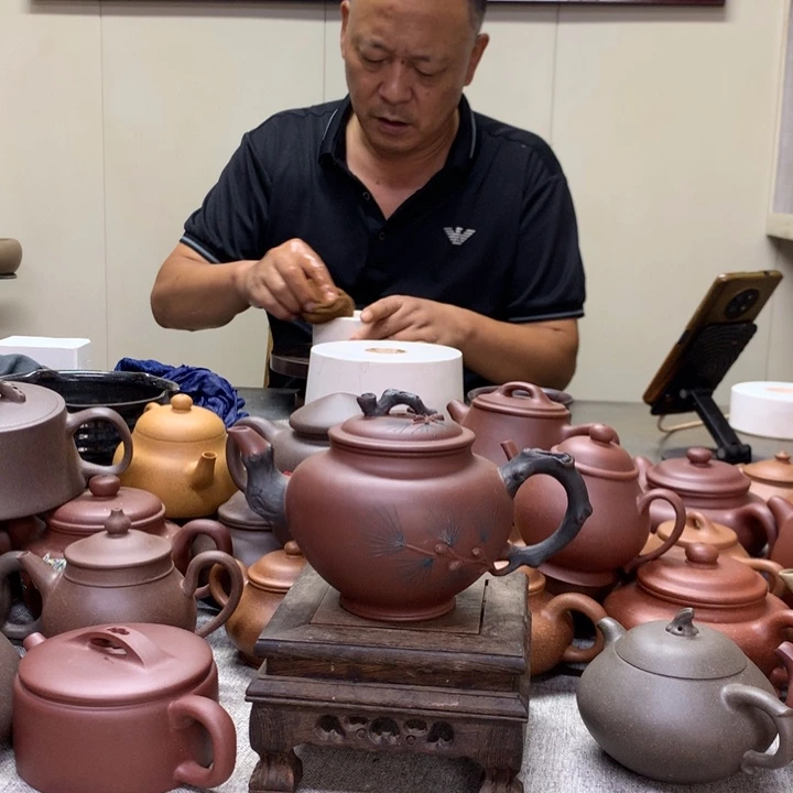 茶壶紫泥松针报春300 C半手工制作