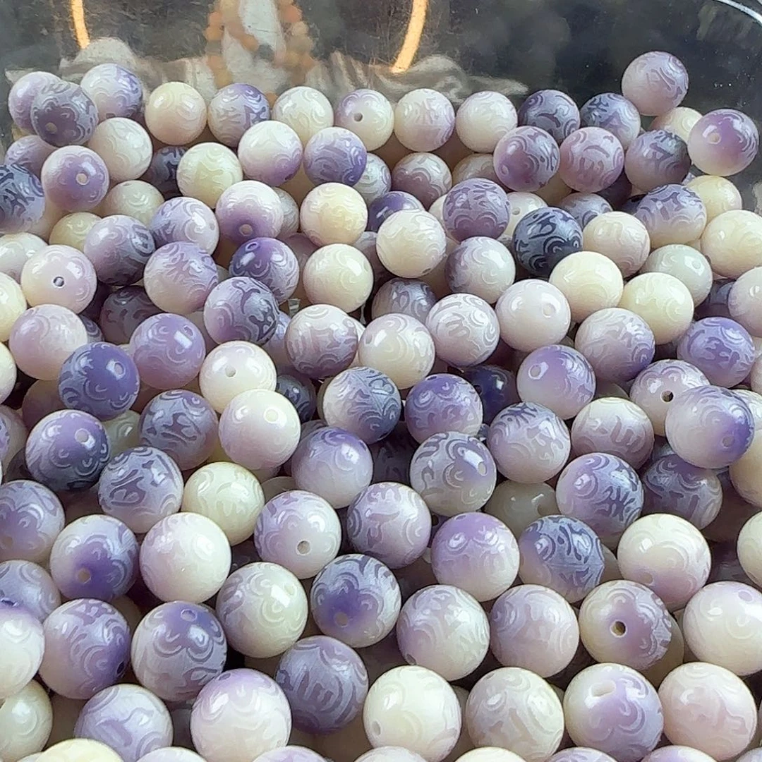 菩提根/象牙果手串卡12紫色飘花箴言100卡牌➕20备珠