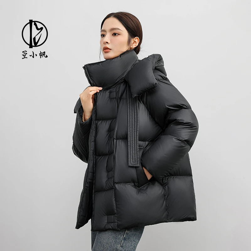 冬季2025新款加厚时尚休闲羽绒服保暖防风女士鸭绒服