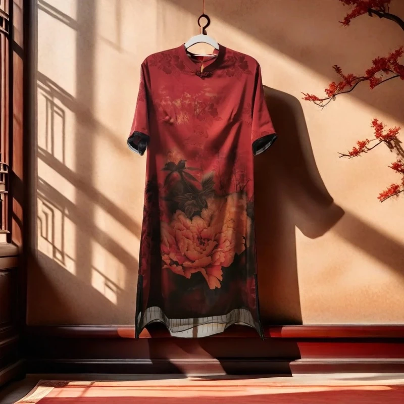 1-268-33新款时尚休闲印花连衣裙