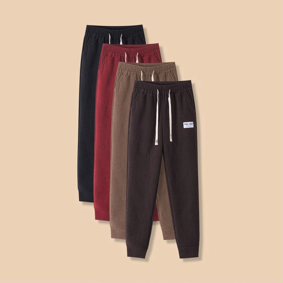 加绒加厚长毛毛绒高腰时尚女卫裤