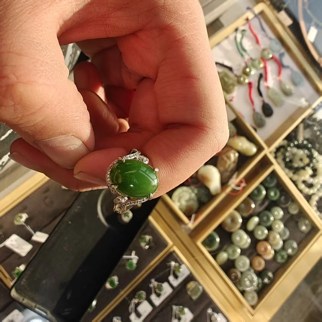 〔先鉴后发〕保真天然俄碧老坑料戒面