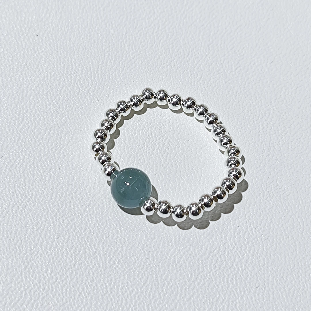 925银戒指 蓝水银戒指D115 md