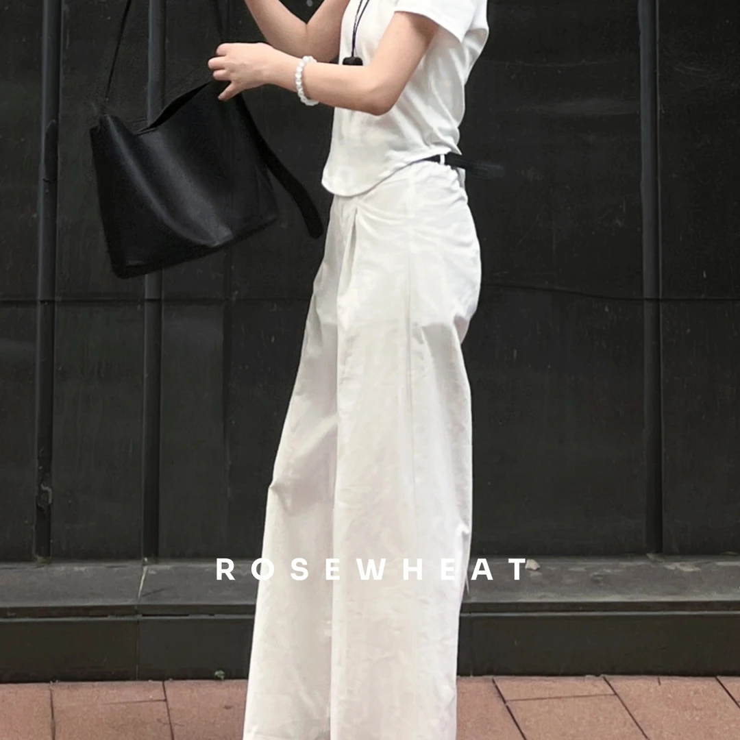 麦田玫瑰 洗水棉窄版阔腿裤 尺码偏小拍大一码 【请认准实体正版】