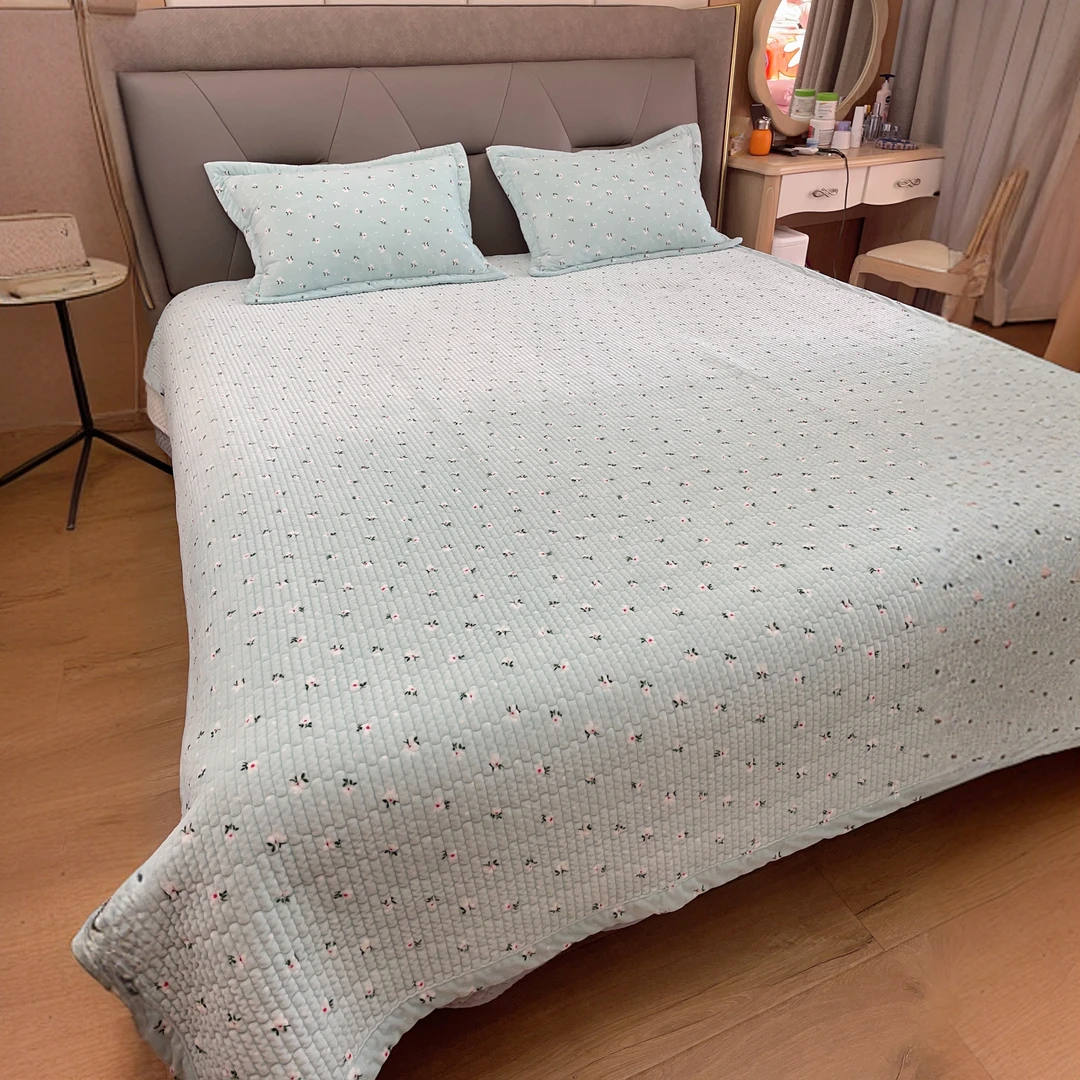 【李英花】单面印花绒单品床盖