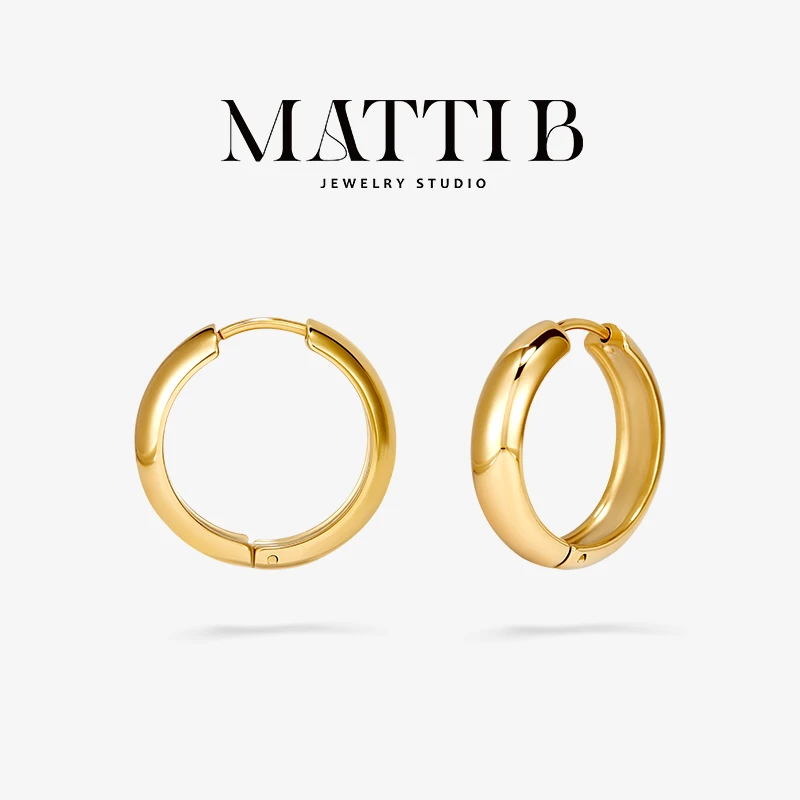 钛钢耳饰 素圈耳环女气质经典大气百搭不易掉色新款圈圈耳扣2030