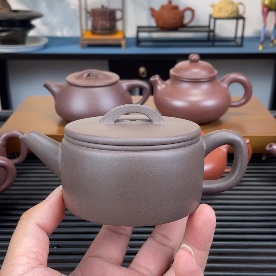 紫砂茶壶紫泥汉瓦170cc