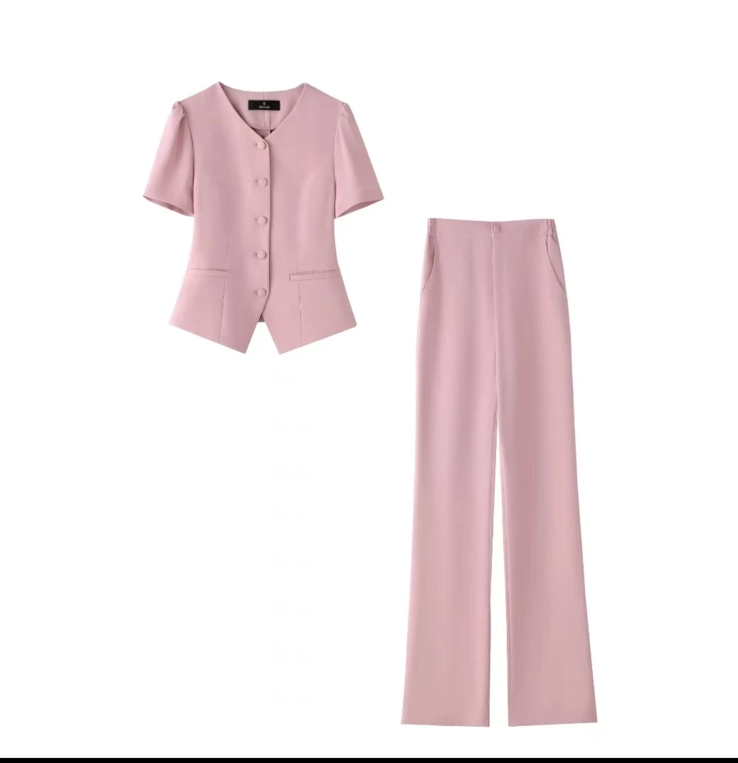 0832夏季新款高级感气质显瘦套装超火两件套夏一整套ootd穿搭减龄