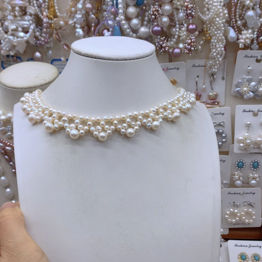 长***宝合金淡水珍珠项链耳饰