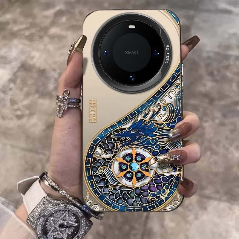 国风蓝龙适用华为mate70Pro手机壳新款mate60rs创意P70防摔保护套