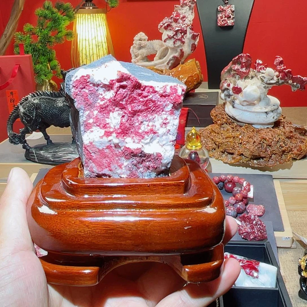 彩***檬天然辰砂朱砂摆件317.8克