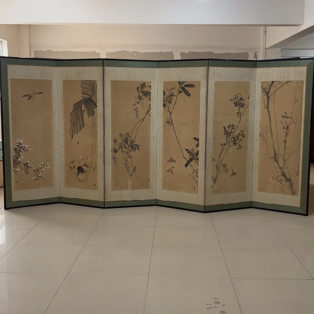 绘画屏风框画茶空间设计