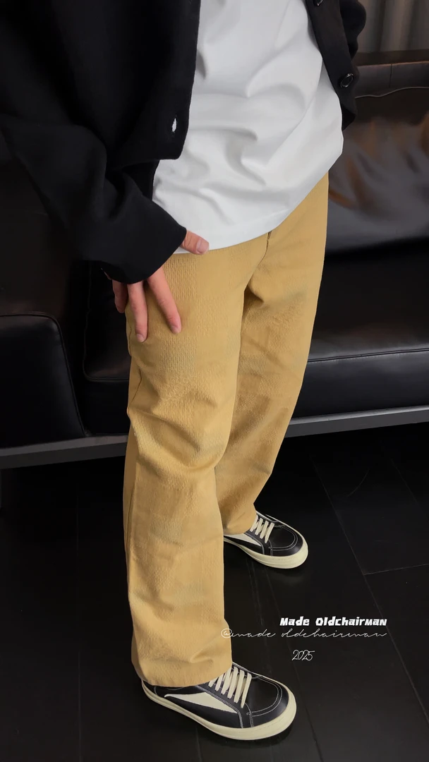 【oldchairman】复古棋盘格牛仔裤 DNZ0775