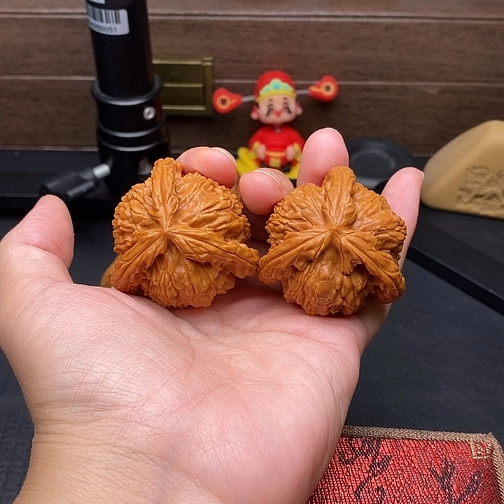 诬***结把件文玩核桃白奔