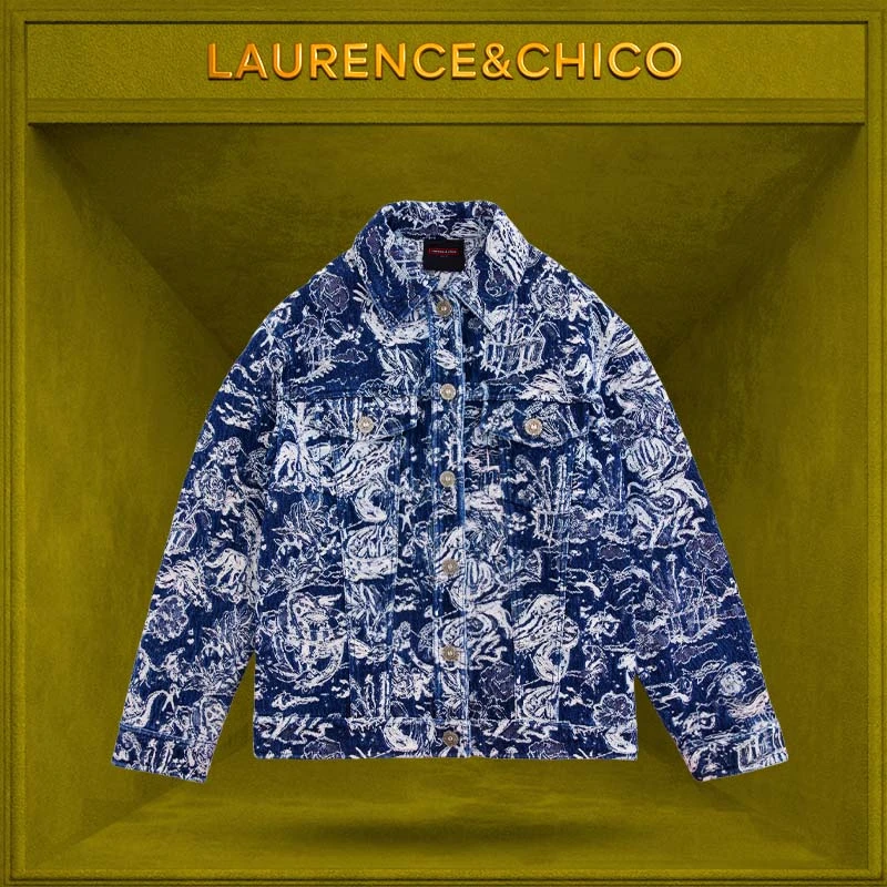 LC天中花园高档长袖时尚牛仔夹克蓝色C3AC10112007