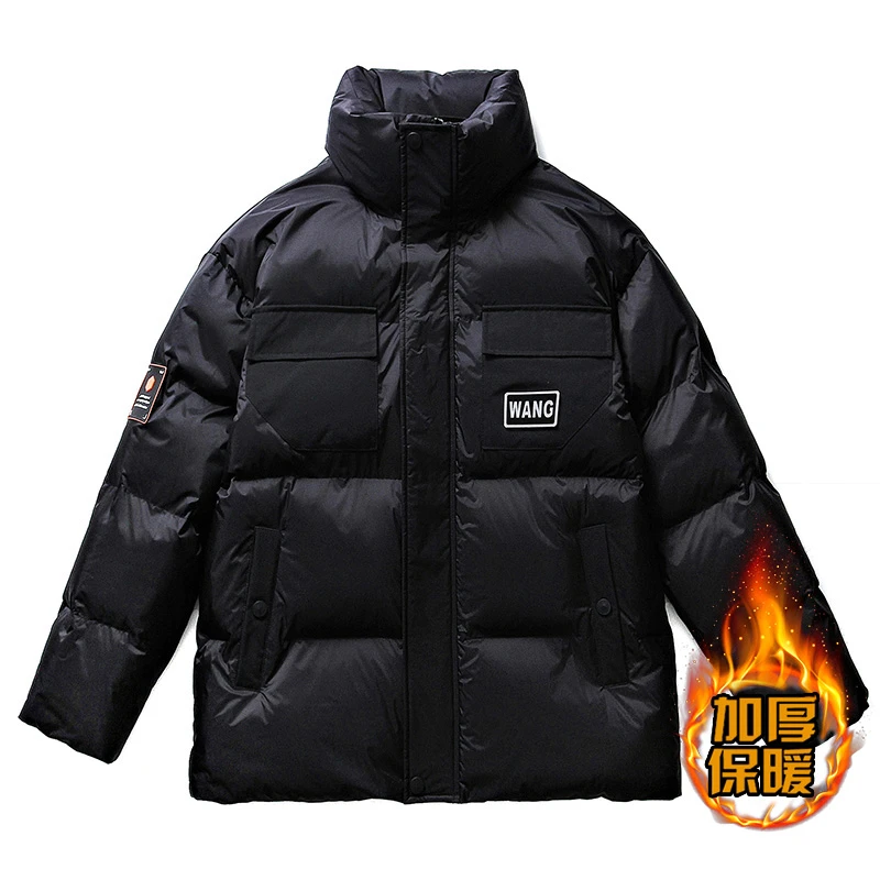 港风冬季保暖加厚棉衣情侣秋冬连帽休闲棉服宽松休闲显瘦外套男女