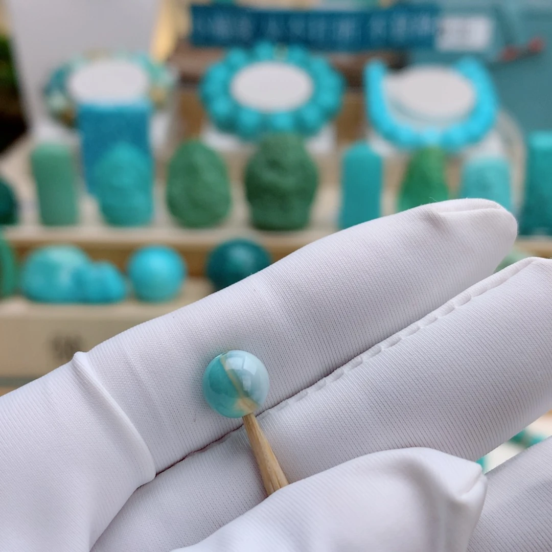 望***星绿松石未镶嵌挂件