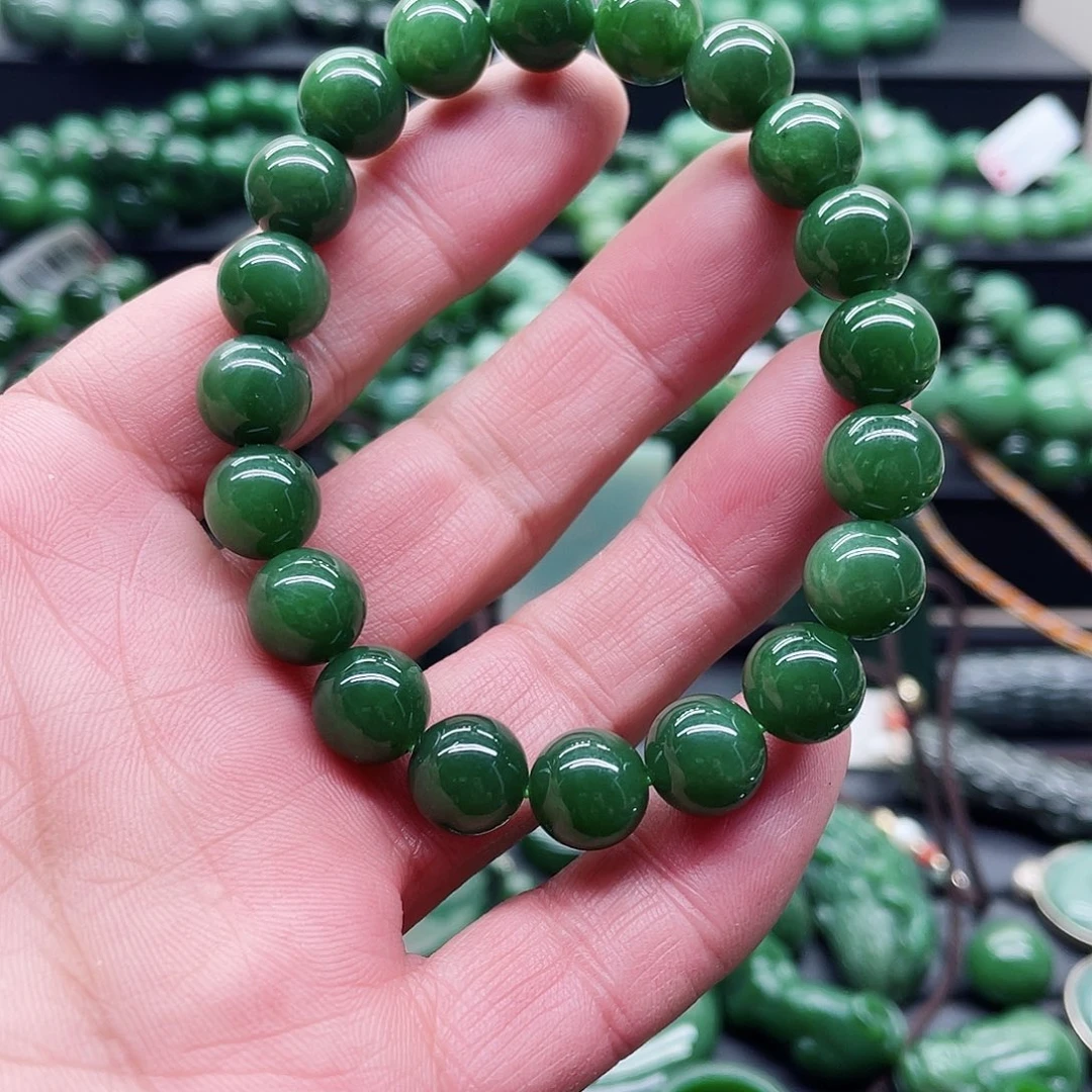 和田玉（碧玉）未镶嵌手链