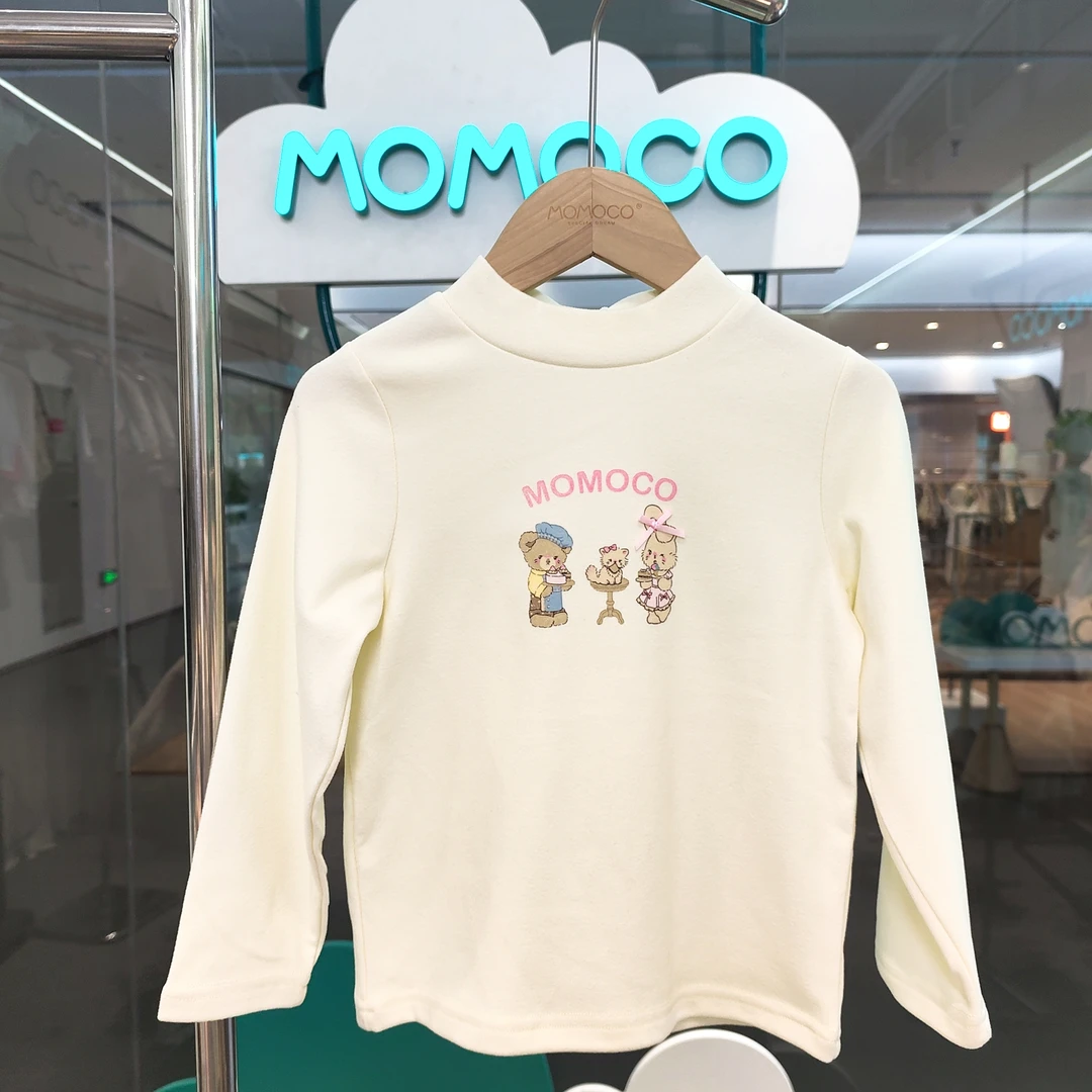 MOMOCO玛米玛卡秋冬新款女童甜美打底衫百搭保暖上衣77820239003