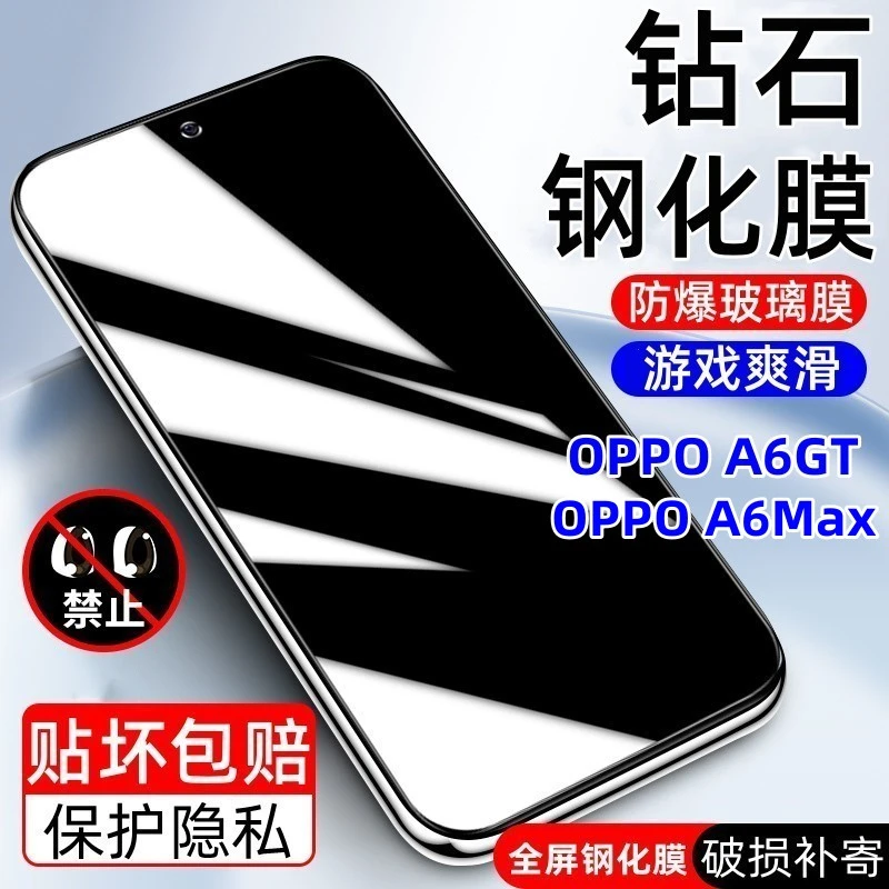 适用OPPOA6GT防偷窥钢化膜全屏高清A6Max防偷窥防爆摔5G手机贴膜