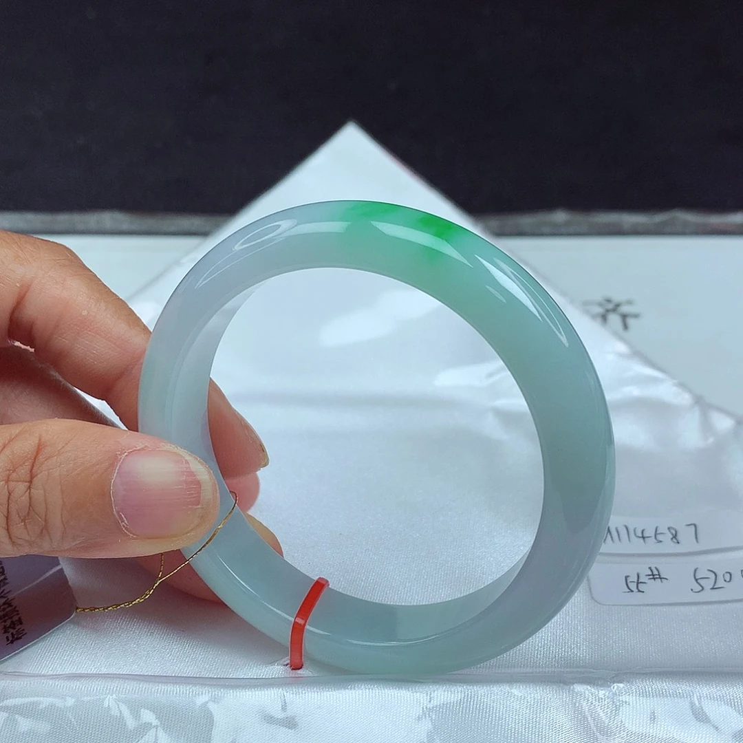 未镶嵌手镯翡翠55圈4587