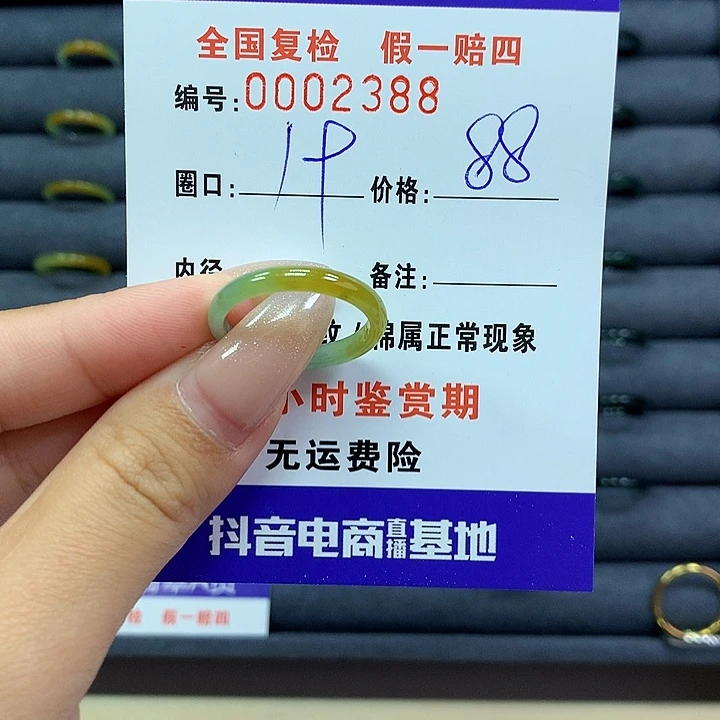 翡翠戒指未镶嵌瀠*     2388