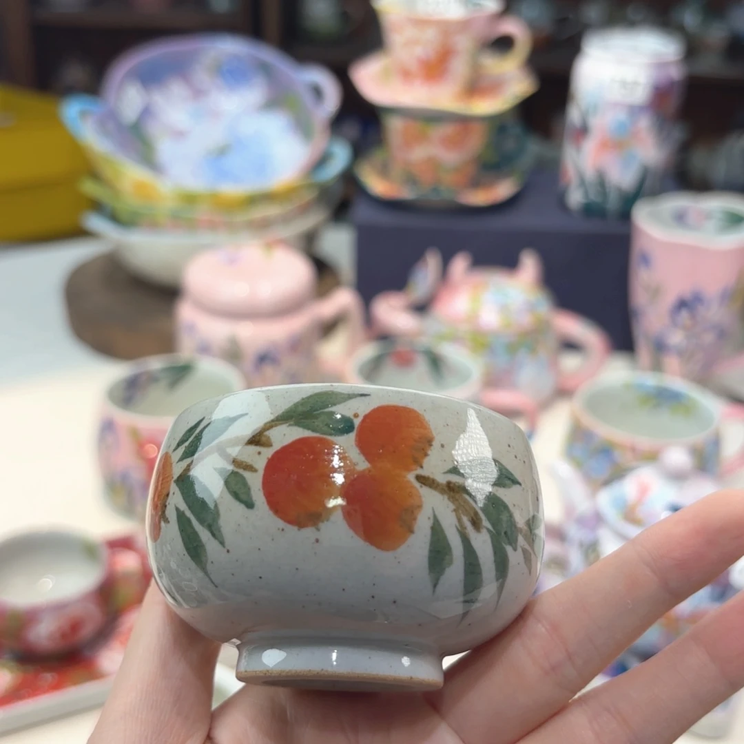 景德镇手绘高温釉下彩陶瓷茶具