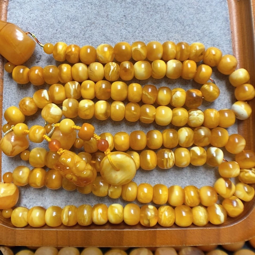 蜜蜡手串未镶嵌蜜蜡108