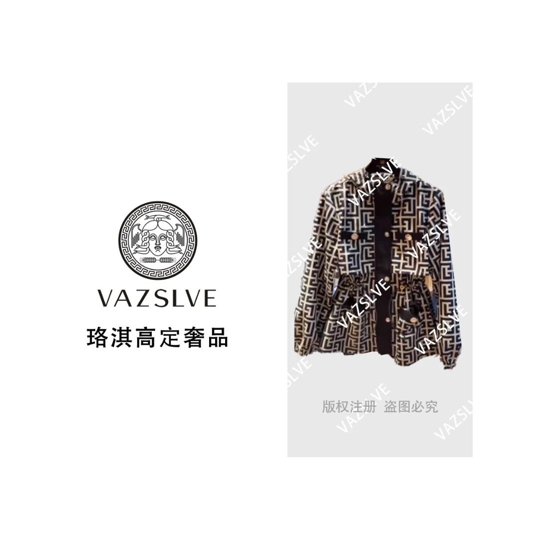 【VAZSLVE/珞淇高定】爆款气质高级感韩系慵懒风连帽长袖上衣Y-2601