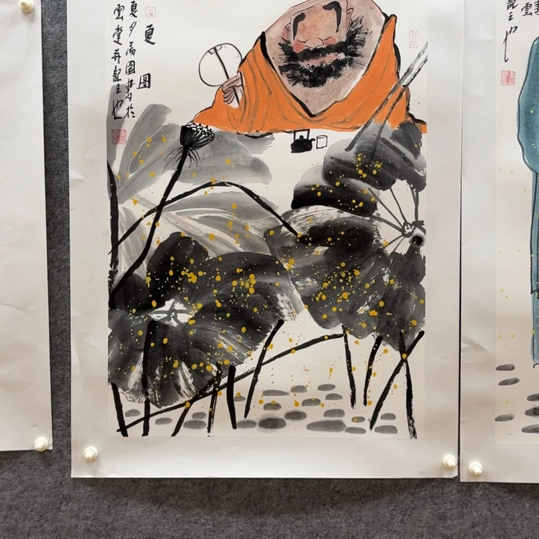 国画四尺三开作品009