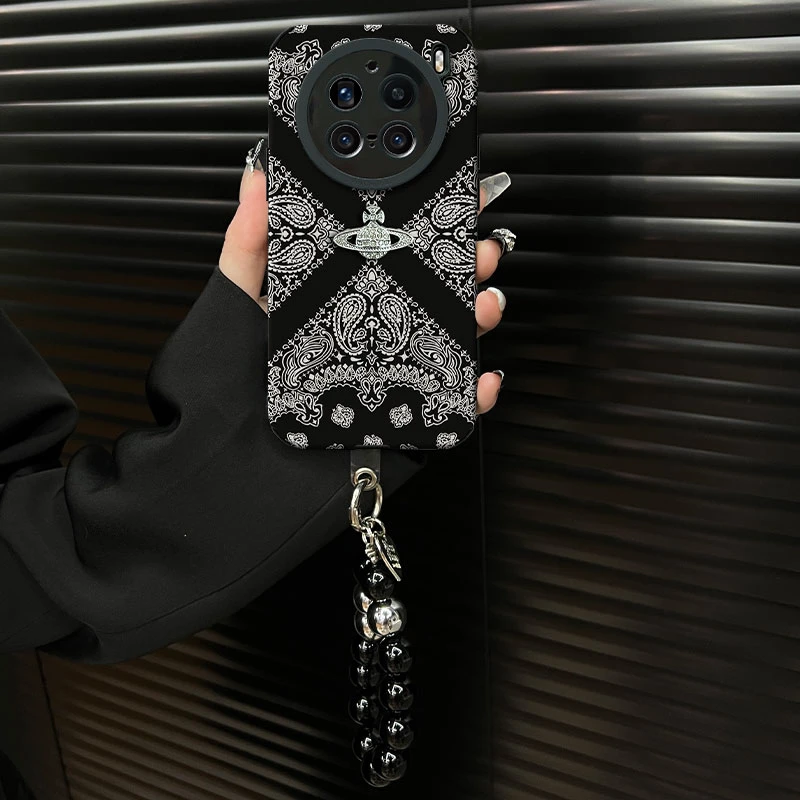 适用于【vivox200pro】2025复古花纹ins风小羊皮网红创意手机壳女款