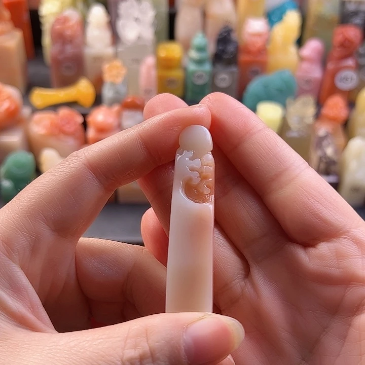 老挝石印石手工定制1.3厘米，包刻字