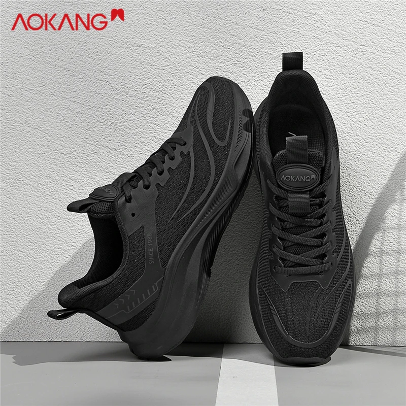 Aokang/奥康官方正品鞋秋冬网面透气运动男鞋软底减震跑步休闲鞋