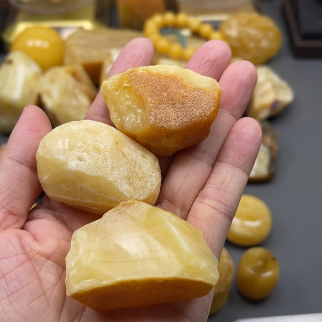 【闪购商品】未镶嵌定制琥珀承****程天然琥珀蜜蜡原石定制y