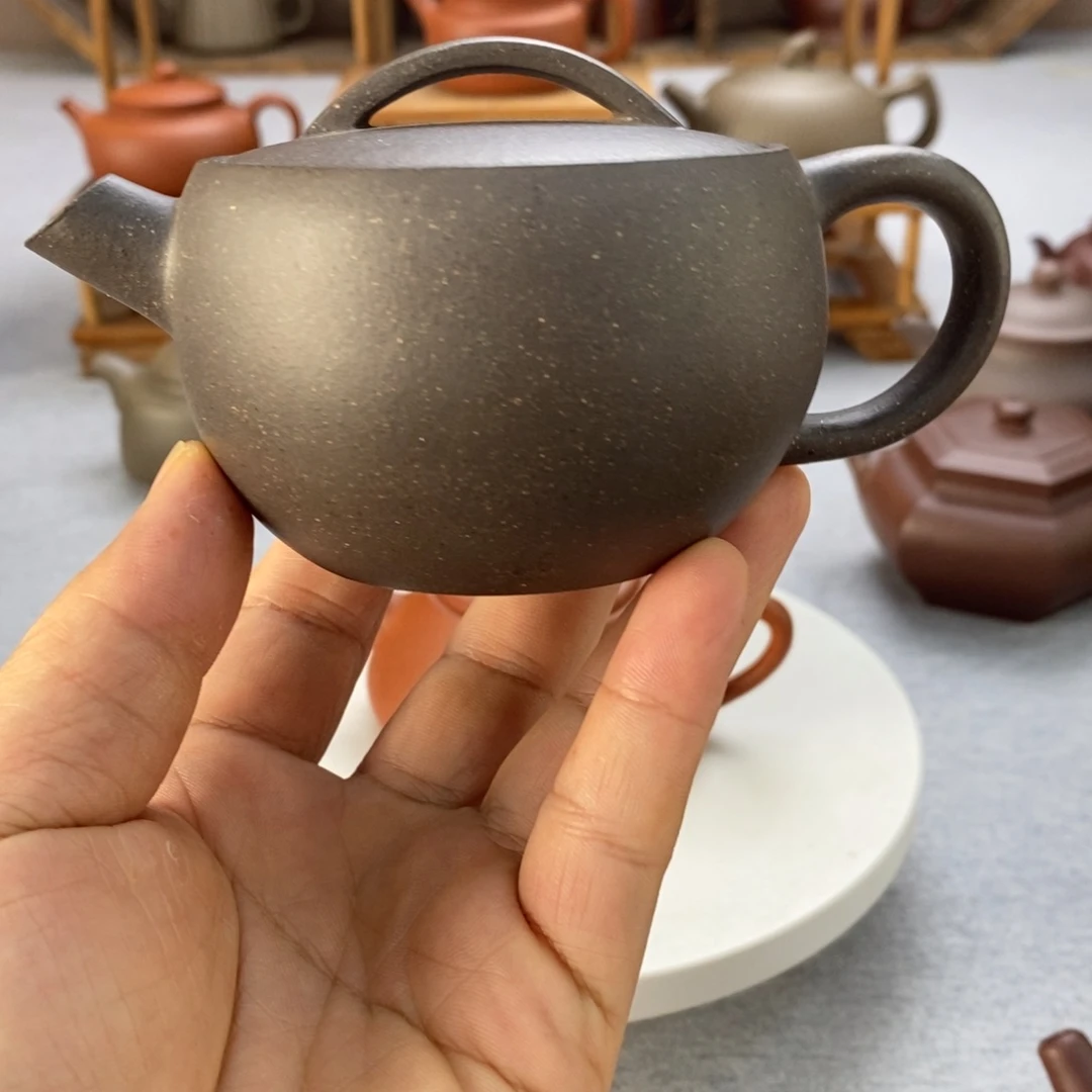 紫砂茶壶青灰紫泥一片瓦